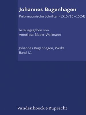 cover image of Reformatorische Schriften (1515/16–1524)